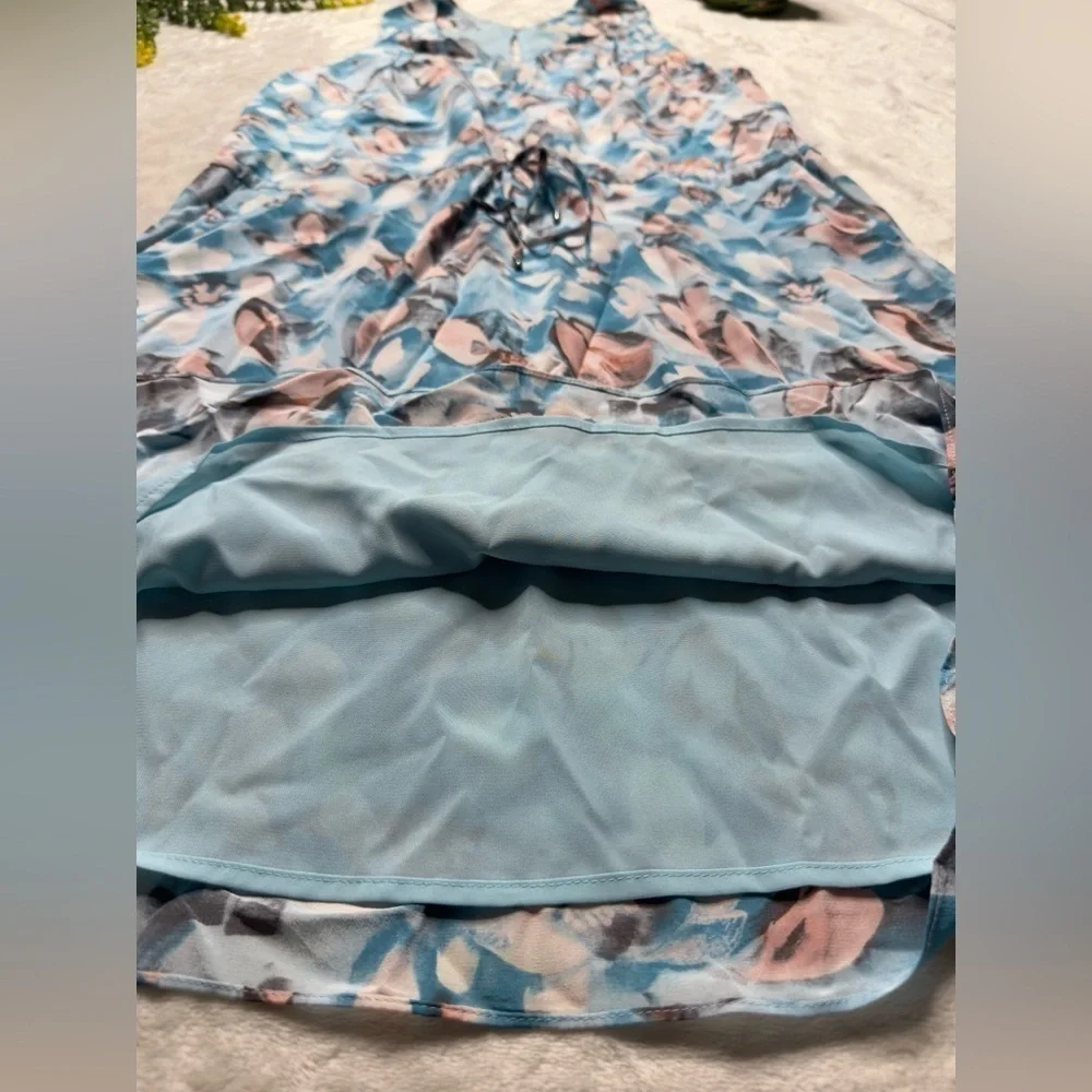 Rebecca Taylor Aloha Poolside Print Sleeveless Silk Multicolor Mini Dress 2